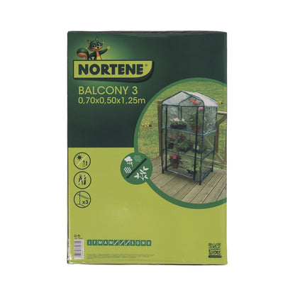Invernadero De Balcon Balcony 3 1.25x0.7x0.5 M Verde Nortene_0