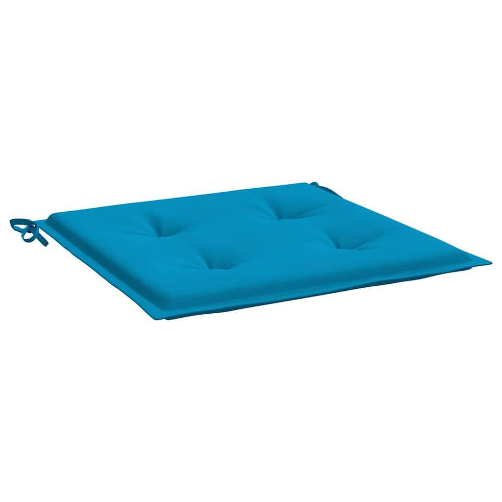 Vidaxl Cojines De Silla De Jardín 2 Uds Tela Oxford Azul 40x40x3 Cm_3