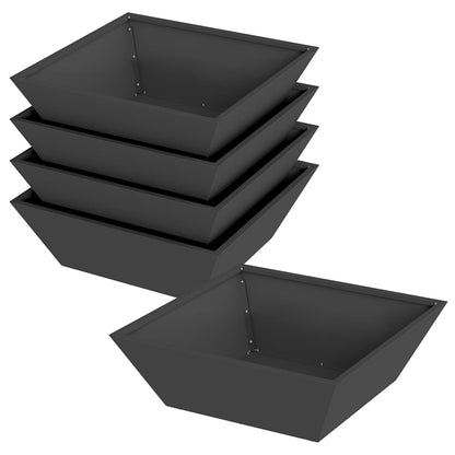 Maceta Para Jardín 5 Pcs Negro 50 X 50 X 15 Cm_0
