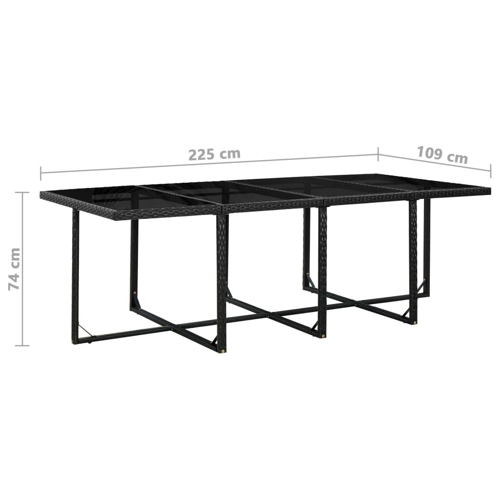 Vidaxl Set Comedor De Jardín 13 Piezas Y Cojines Ratán Sintético Negro_2