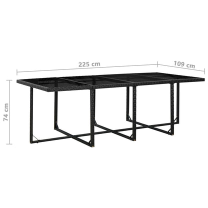 Vidaxl Set Comedor De Jardín 13 Piezas Y Cojines Ratán Sintético Negro_2