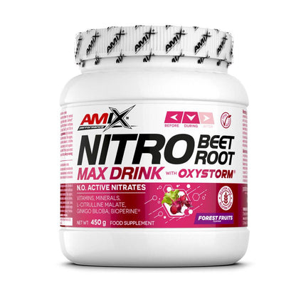 Nitro Beet Root Max Drink (nitrato De Remolacha) - 450g - Fruity (multifrutas) - Rendimiento - Amix Nutrition_0