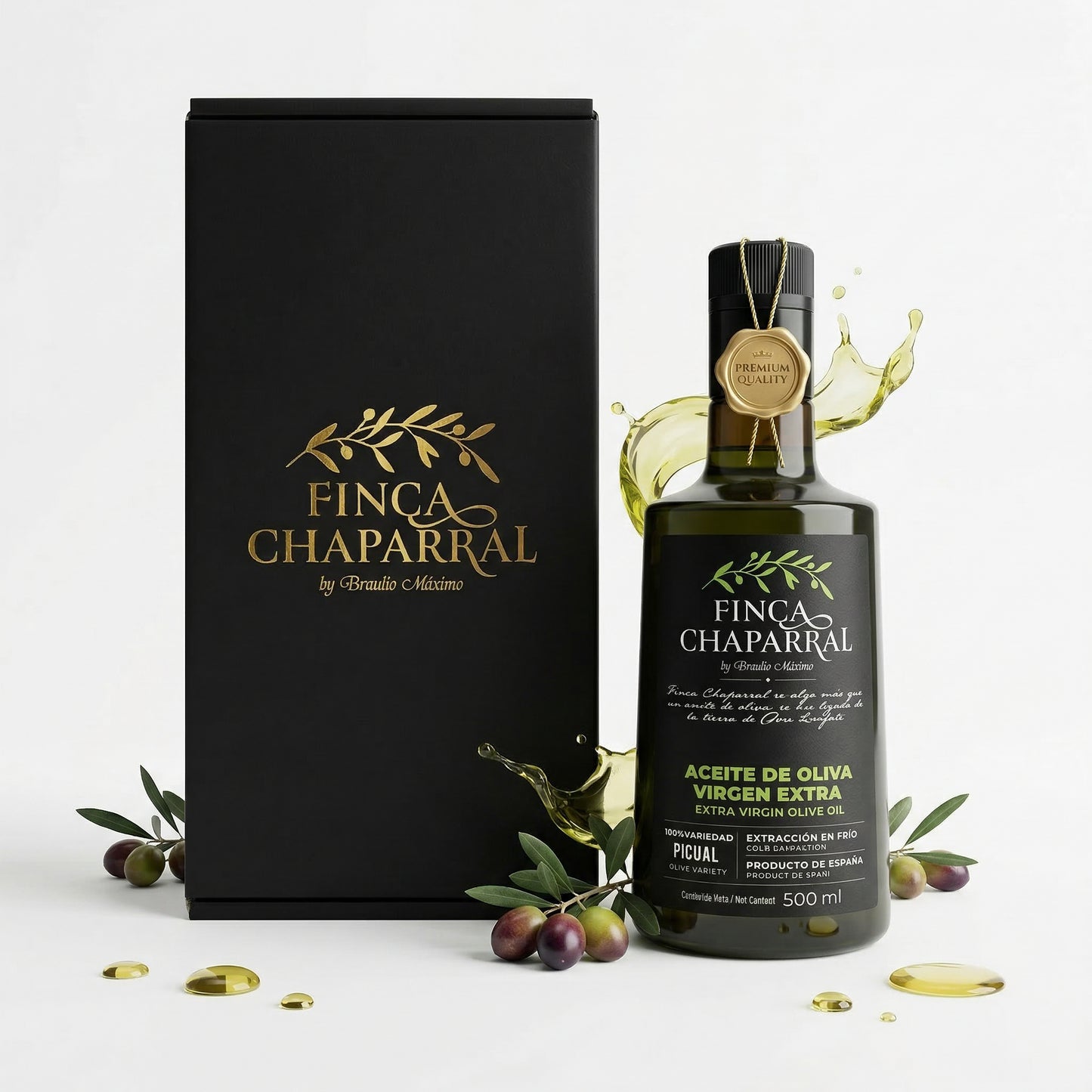 Aceite de Oliva Virgen Extra Picual Cosecha Temprana ·Finca Chaparral 500ml_0
