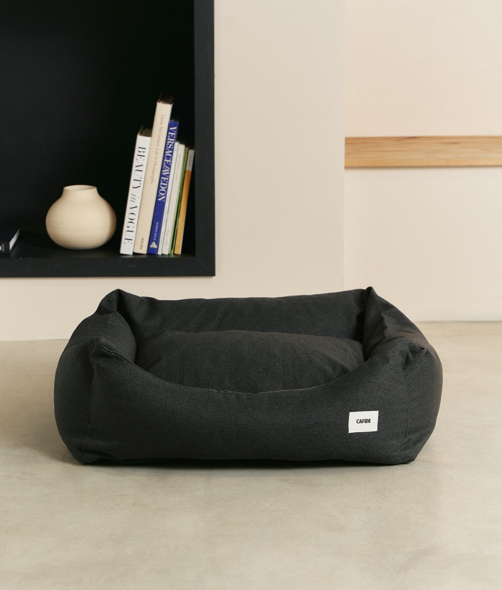 Cafide Cama De Material Reciclado Para Perro Con Tejido Basic Antracita. Modelo Snozy._2