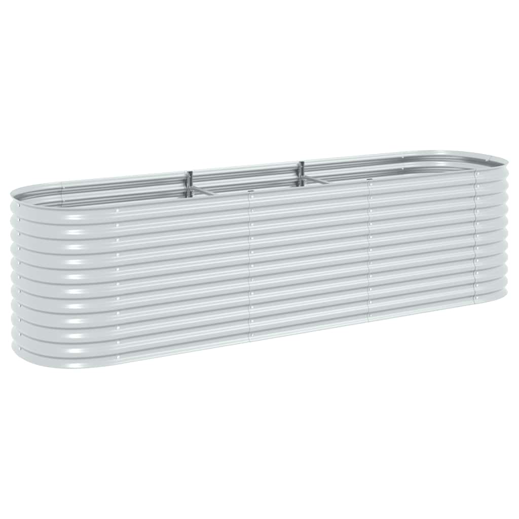 Arriate De Acero Galvanizado Plateado 320x80x81 Cm_0