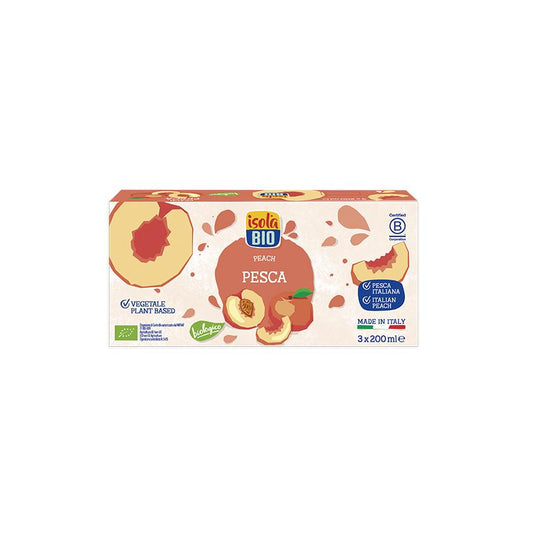 Sumo de Pêssego com Agave Isola Bio Orgânico, 3 x 200 ml