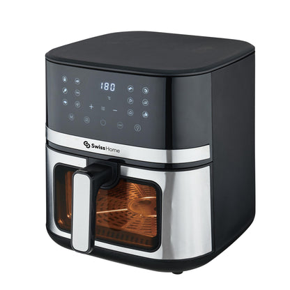 Freidora De Aire 6.5l 1600w Swisshome Con Temp. Ajustable Y Revestimiento Antiadherente_0