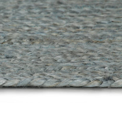 Alfombra De Yute Tejida A Mano Redonda Verde Oliva 240 Cm / Vetonek_0
