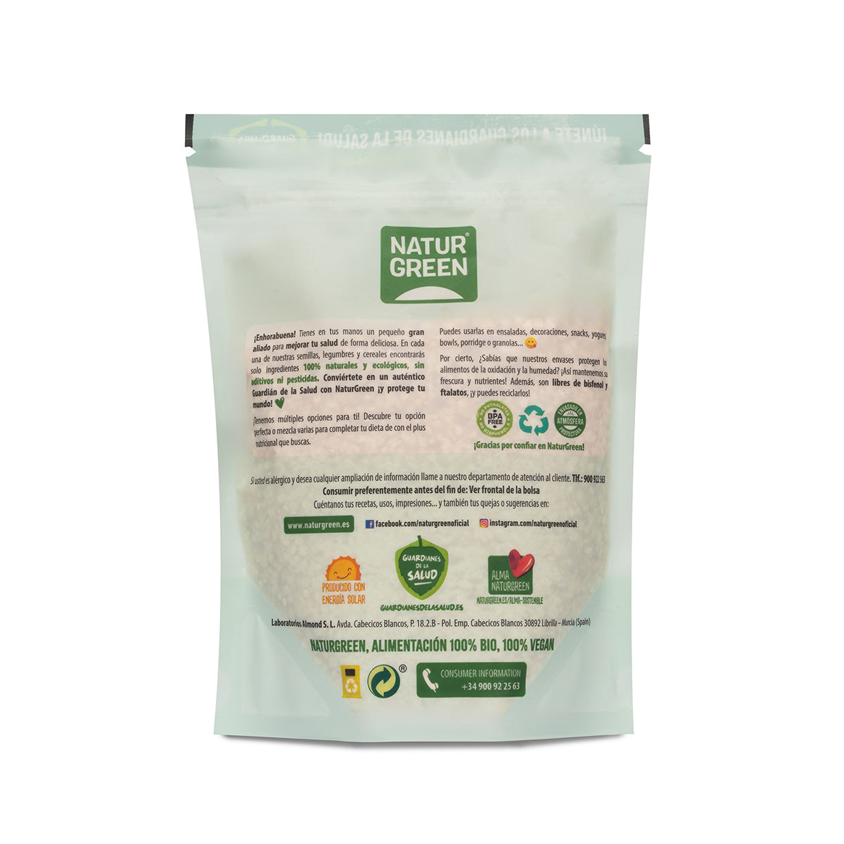 Flocos de Quinoa Orgânica Real Sem Glúten NaturGreen 200 g