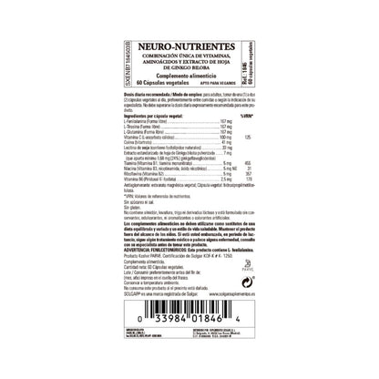 Neuro Nutrientes, 60 cápsulas vegetais
