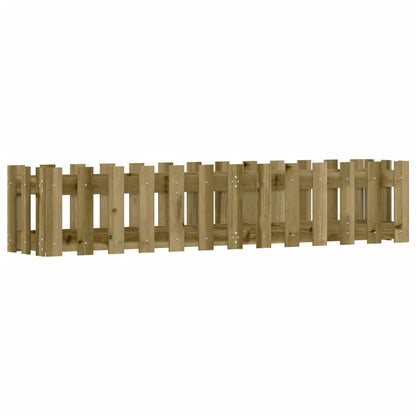 Arriate Elevado Jardín Valla Madera Impregnada Pino 150x30x30cm_0