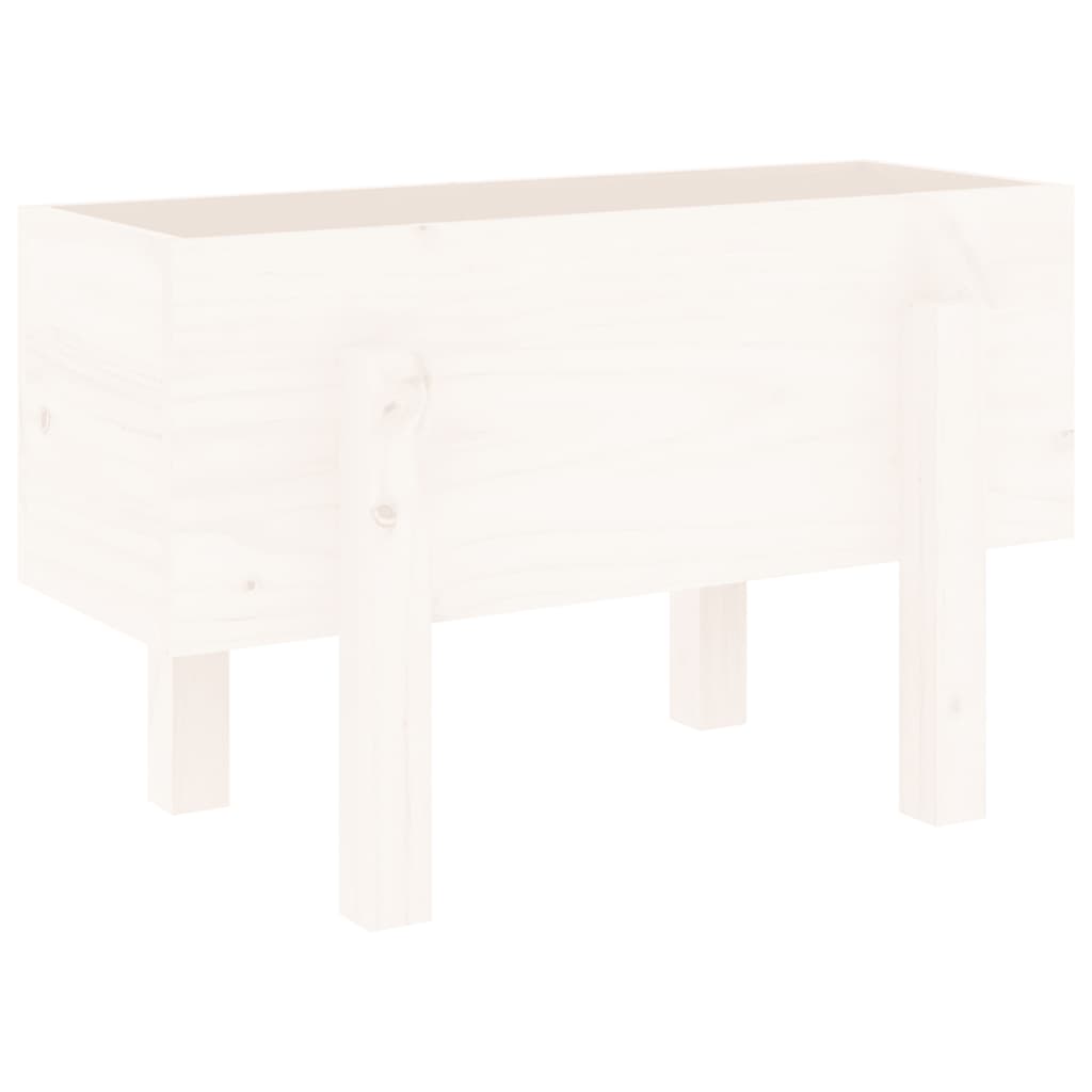Jardinera Madera Maciza De Pino Blanco 62x30x38 Cm_5