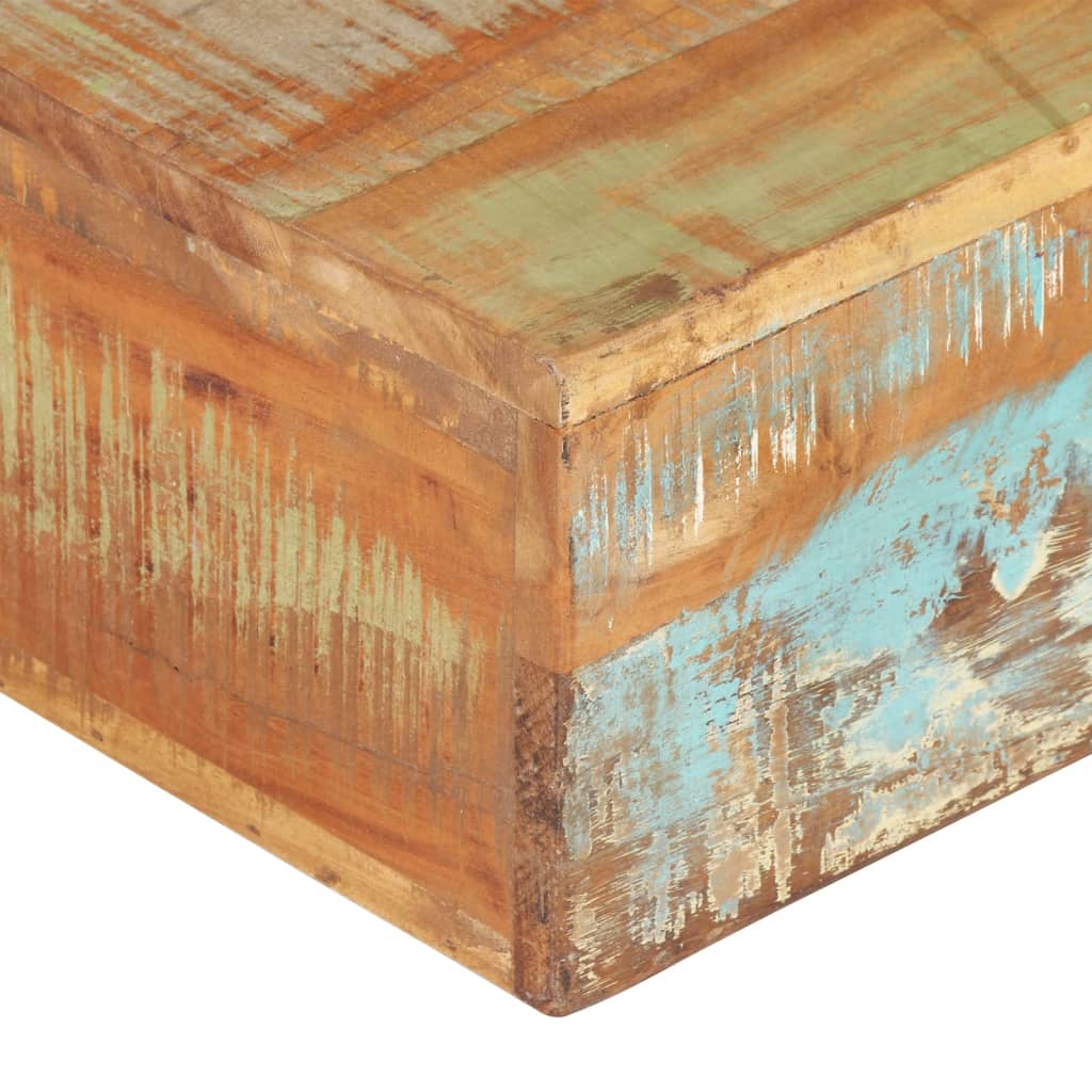 Mesa De Centro De Madera Maciza Reciclada 80x80x28 Cm_1