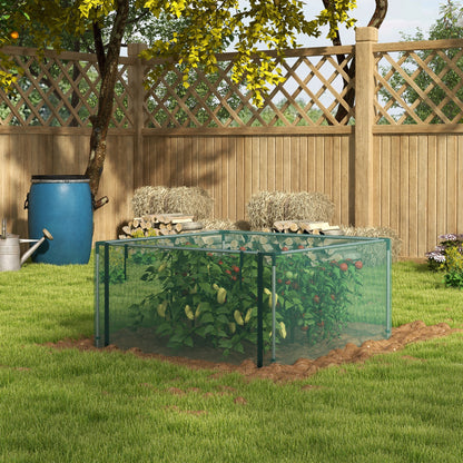 Outsunny Jaula De Cultivo Con Soportes De Acero Puerta 125x125x62,5 Cm Verde_1