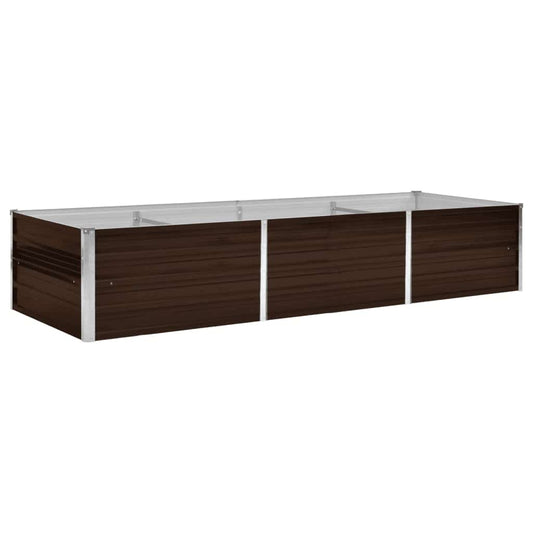 Arriate De Acero Galvanizado Marrón 240x80x45 Cm_0