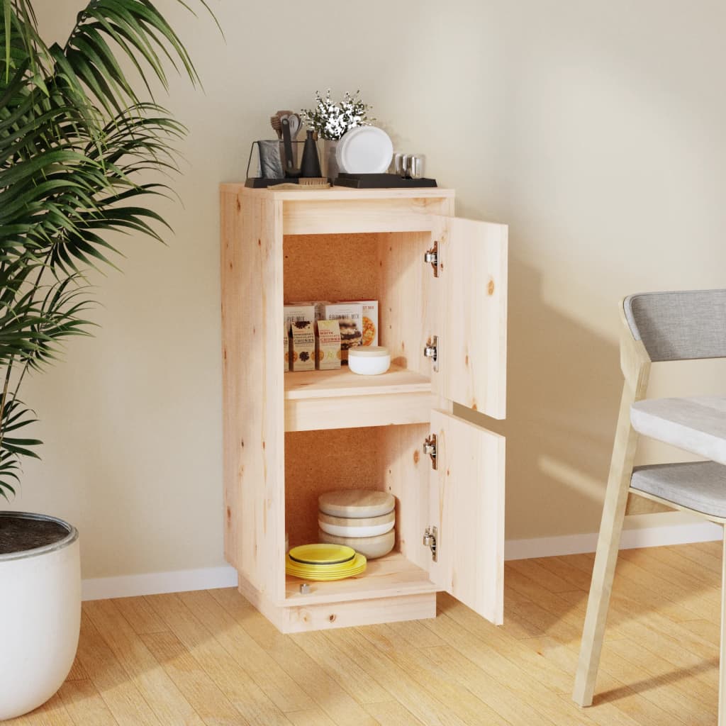 Aparador De Madera Maciza De Pino 31,5x34x75 Cm / Vetonek_5