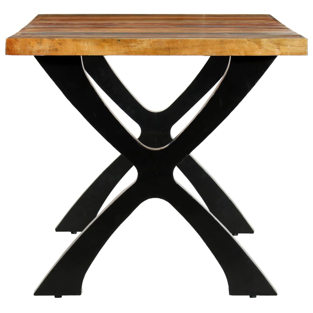 Mesa De Comedor De Madera Maciza Reciclada 180x90x76 Cm_2