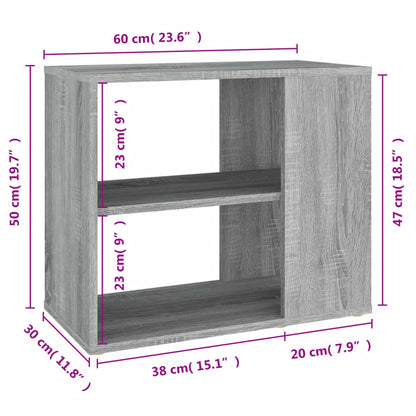Armario Auxiliar Madera Contrachapada Gris Sonoma 60x30x50 Cm / Vetonek_1