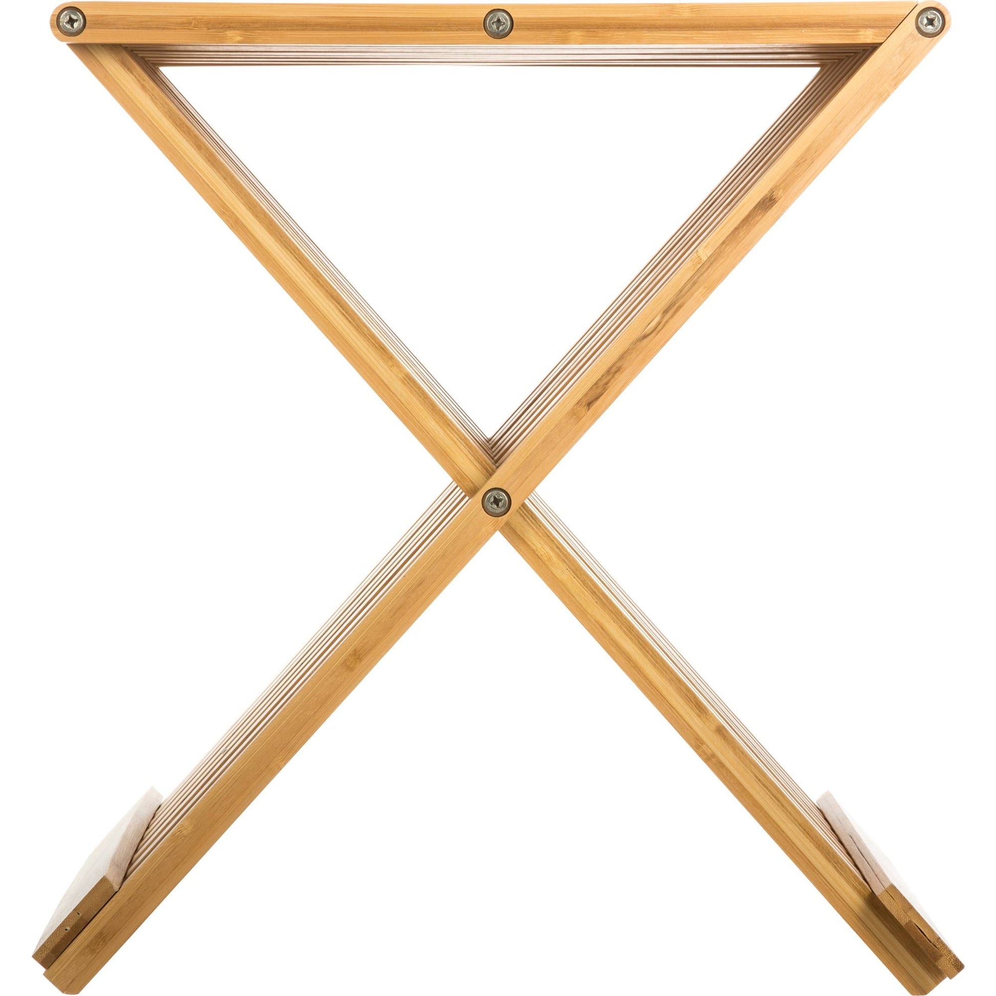 Well Home Silla - Taburete Plegable De Bambú 40x32x45cm_4