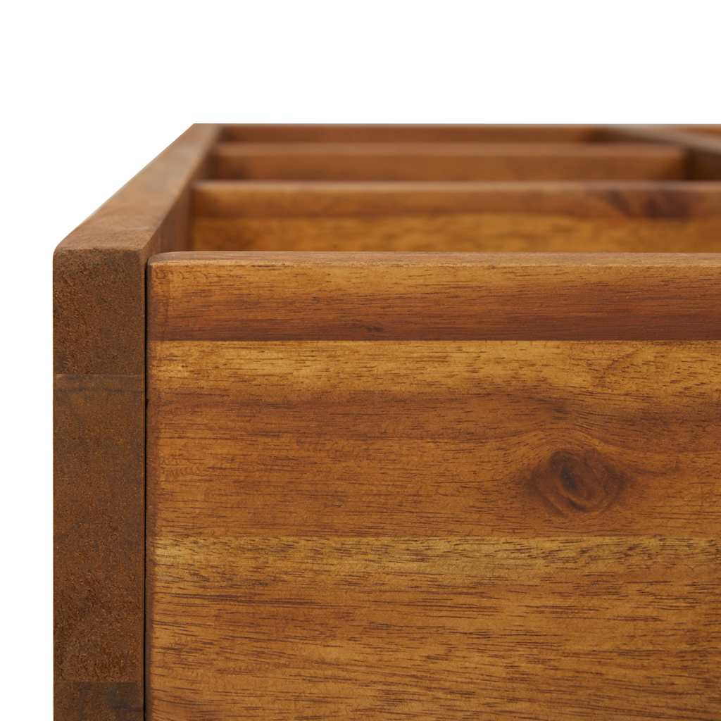 Arriate De Especias Madera Maciza De Acacia 60x60x15 Cm_5