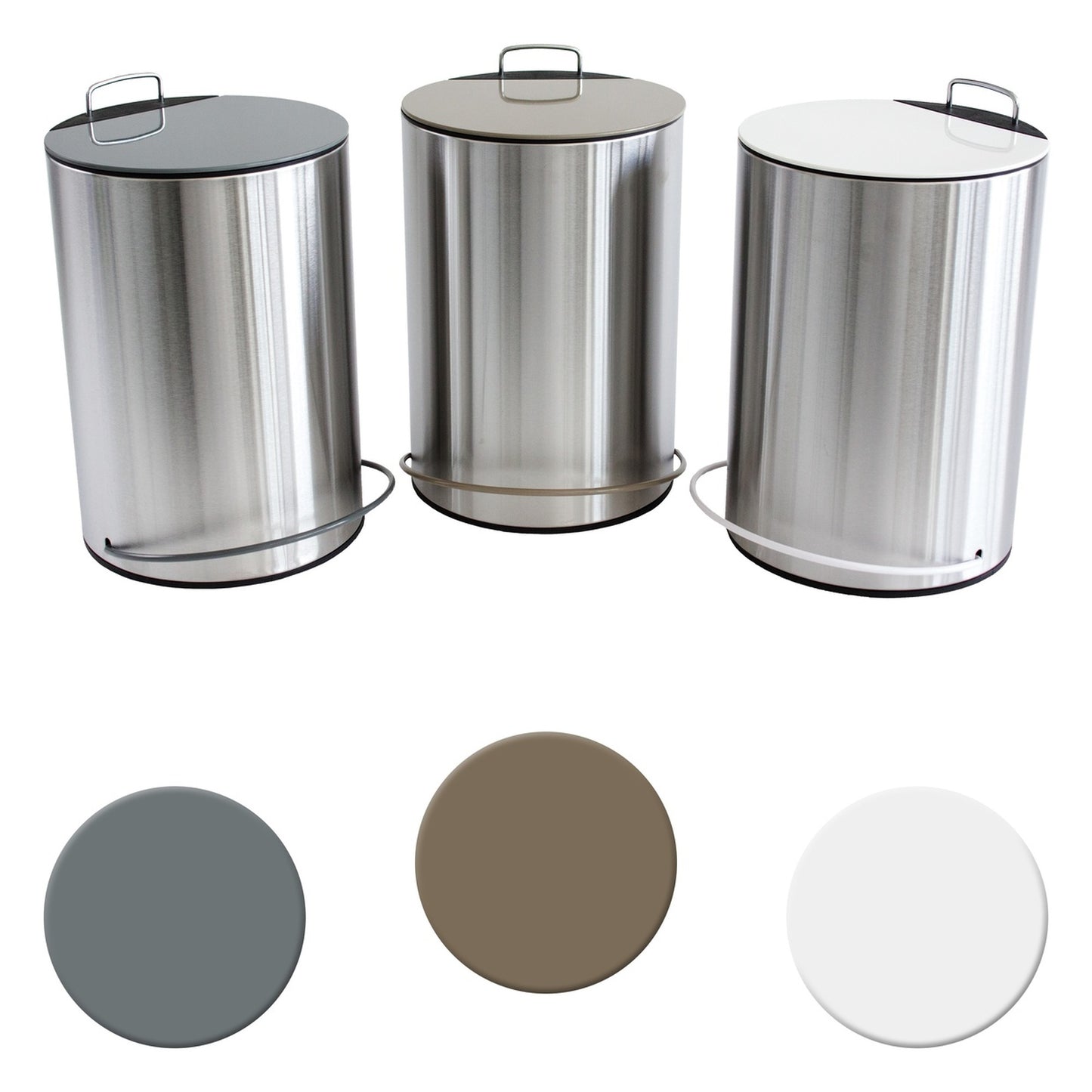 Cubo De Basura Con Pedal Unna 5l Blanco 20,5x_4