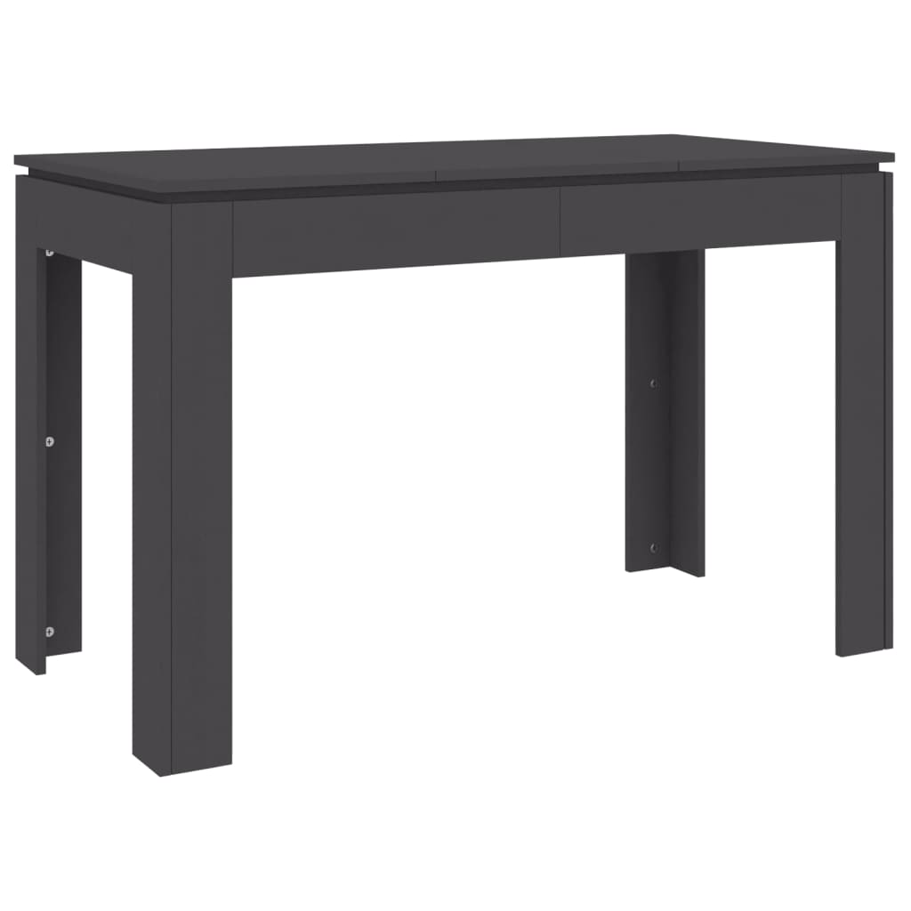 Mesa De Comedor De Madera Contrachapada Gris 120x60x76 Cm_4