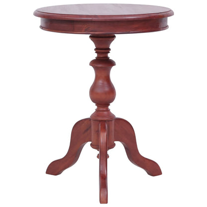 Mesa Auxiliar De Madera Maciza De Caoba Marrón 50x50x65 Cm_0