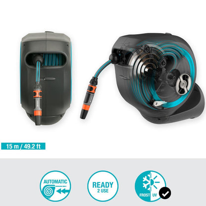 Enrolador de mangueira de parede Gardena RollUp S 15 m