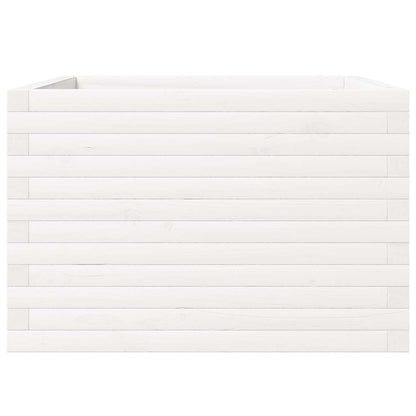 Jardinera Madera Maciza De Pino Blanco 70x70x46 Cm_5