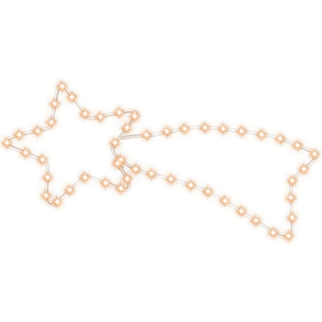 Vidaxl Figura De Estrella De Navidad Con 48 Led Blanco Cálido 65x28 Cm_0