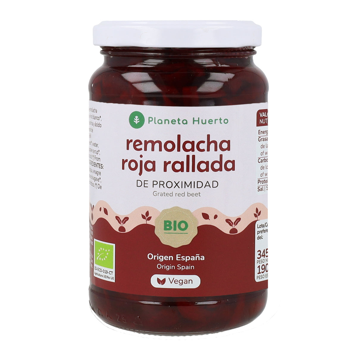 Eco Planeta Huerto beterraba ralada 345 g