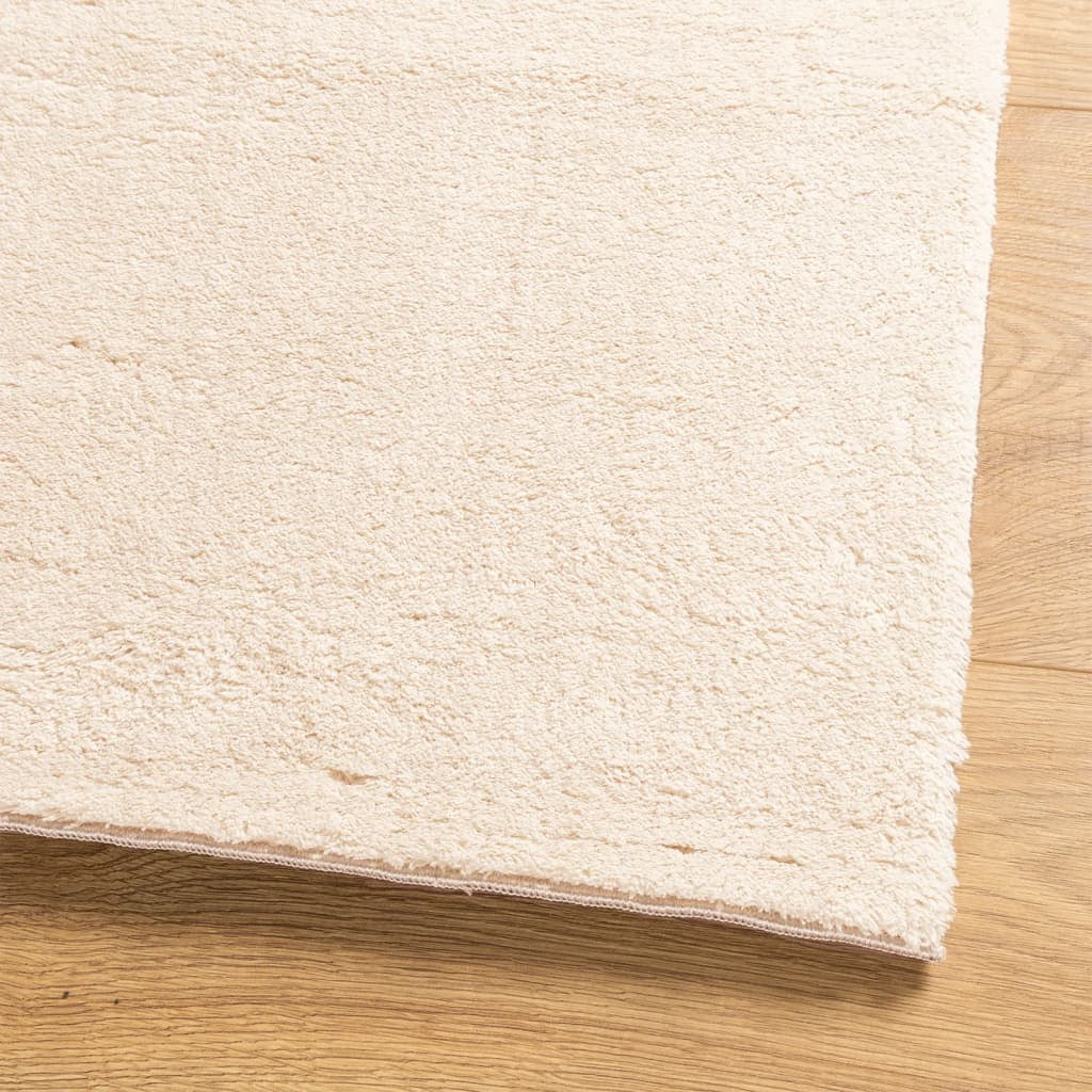 Vidaxl Alfombra De Pelo Corto Suave Lavable Huarte Beige 240x340 Cm_3
