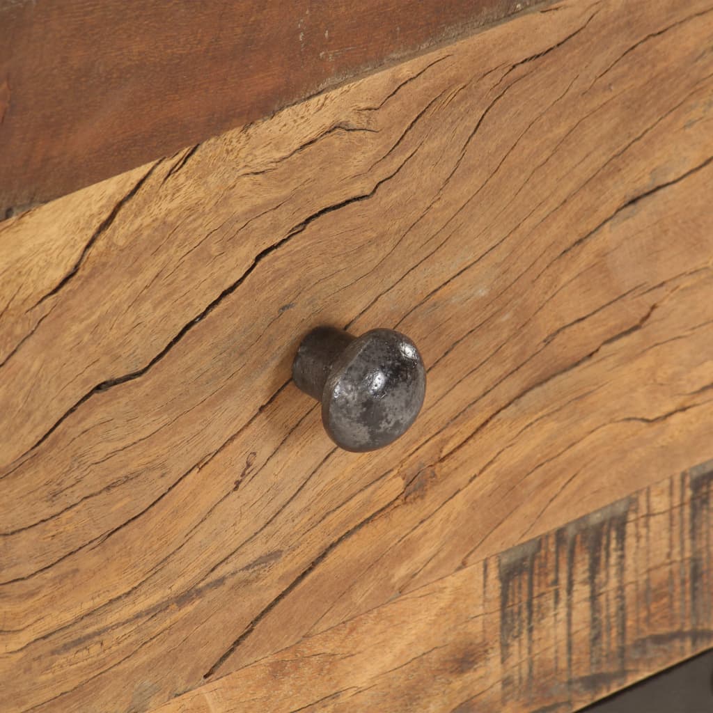 Mesa De Centro De Madera Maciza Reciclada 100x50x45 Cm_2