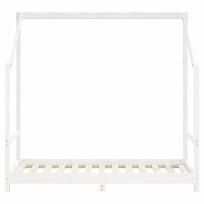 Vidaxl Estructura De Cama De Niños Madera De Pino Blanco 2x(80x160) Cm_5