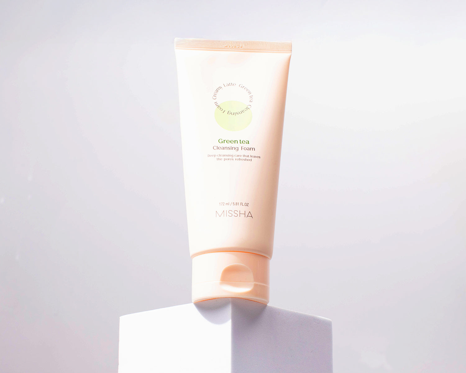 Missha Creamy Latte Cleansing Foam [green Tea] (172ml) - Espuma Limpiadora Con Té Verde_1