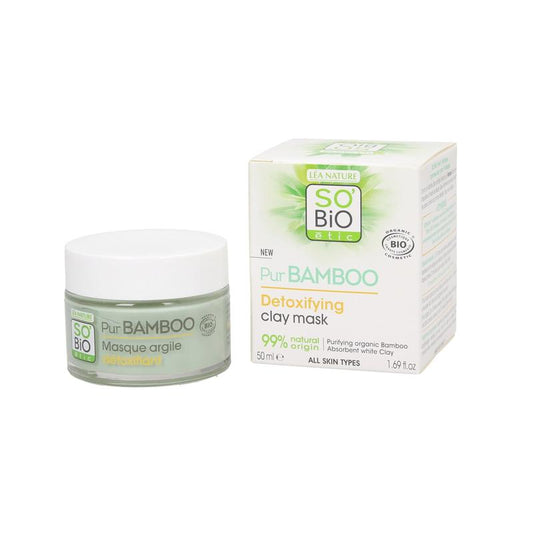 Máscara de argila detox de bambu So'Bio étic pur 50 ml