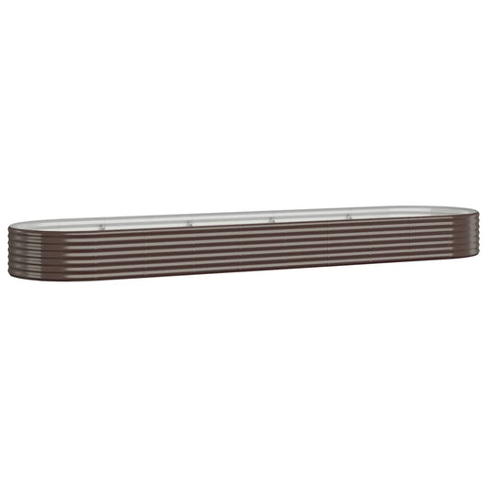 Jardinera Arriate Acero Galvanizado Marrón 396x100x36cm_0
