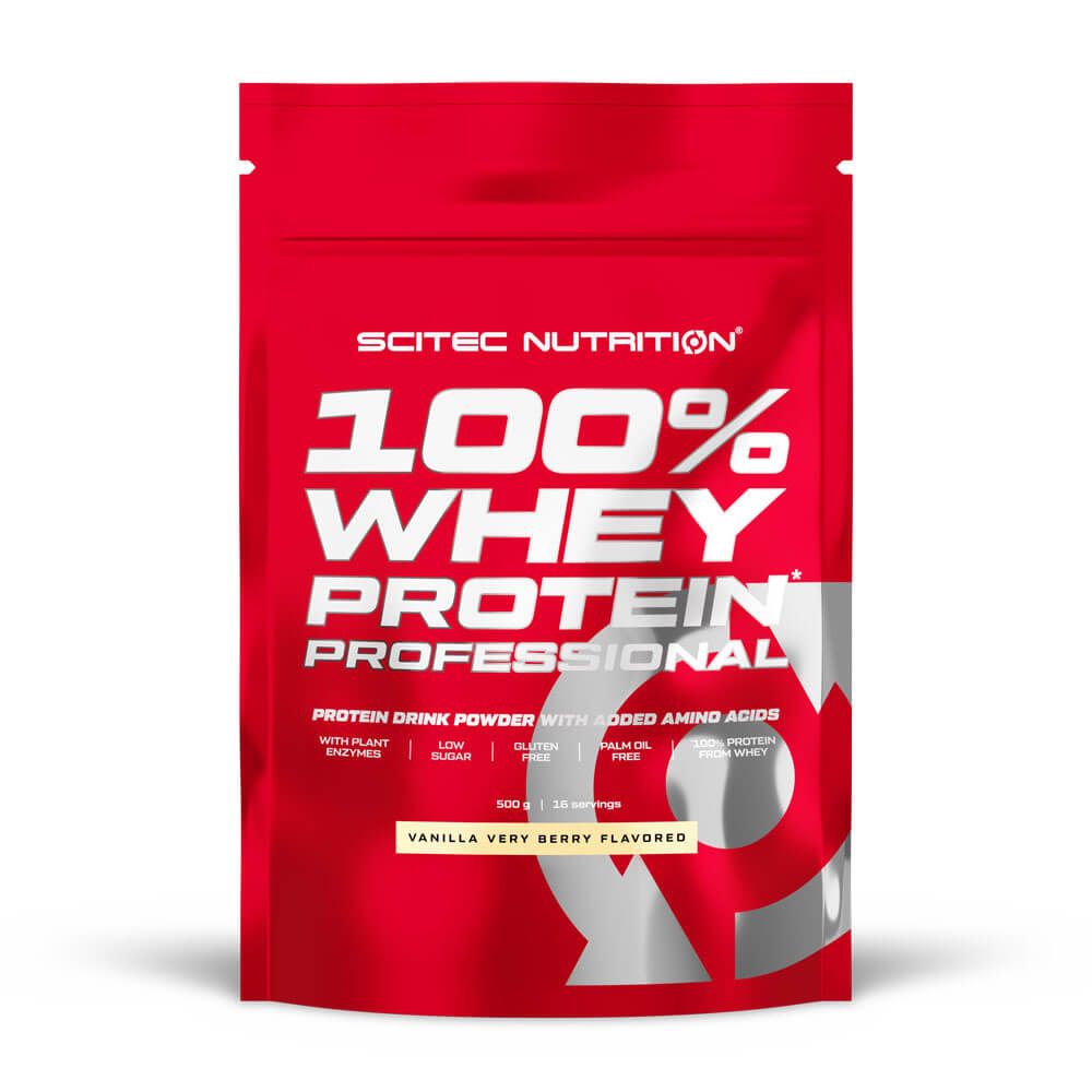 100% Whey Protein Professional - 500g - Vainilla Con Frutos Del Bosque - Proteina De Suero Whey - Scitec Nutrition_0
