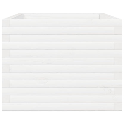 Jardinera Madera Maciza De Pino Blanco 110x60x49,5 Cm_5