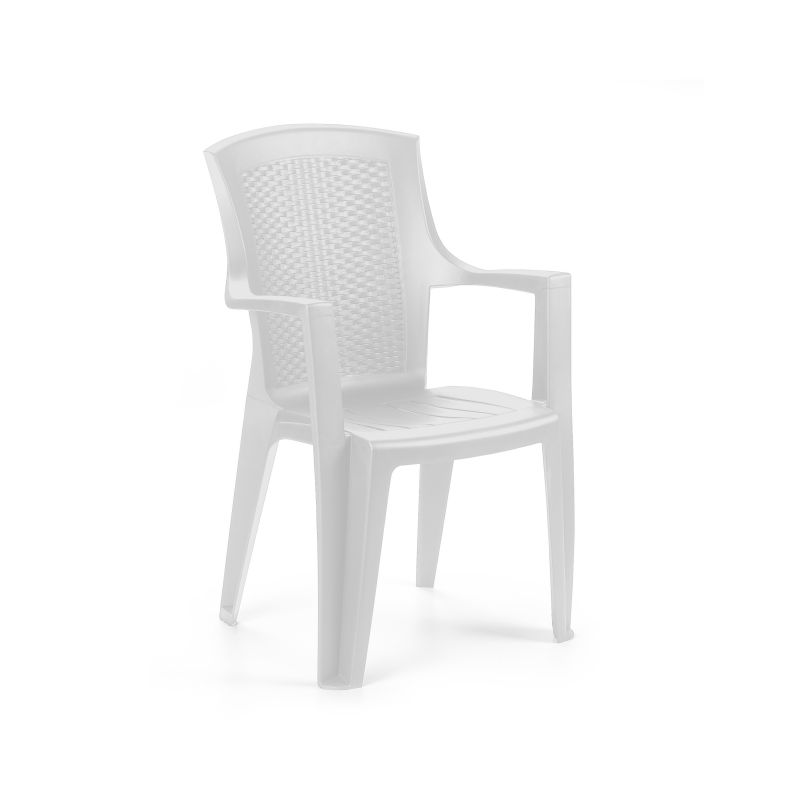 Pack 4 Sillas De Exterior Pacific Apilables, Polipropileno, Blanco, 55 X 91 X 60_2
