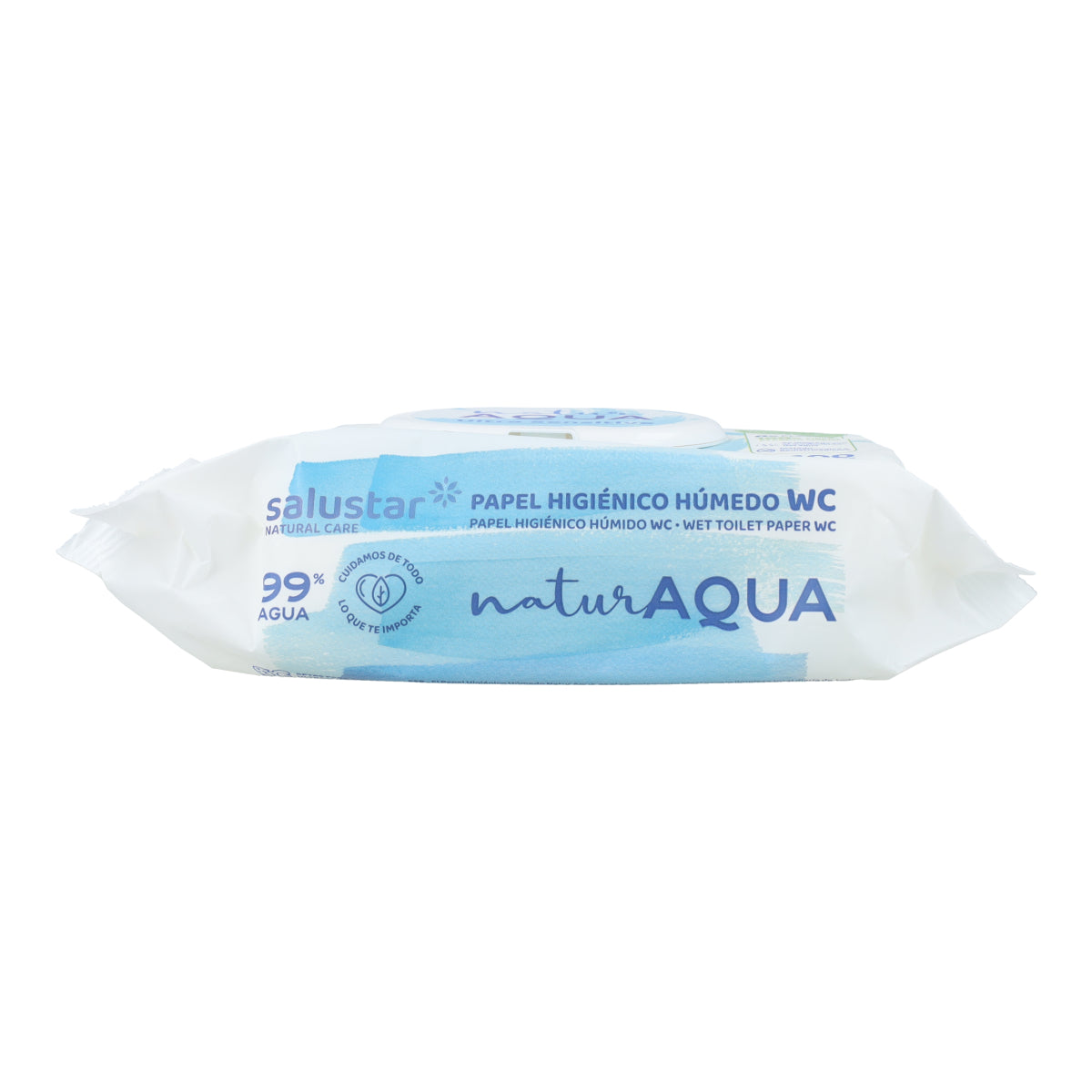 Papel higiénico húmedo Natur Aqua 100 uds