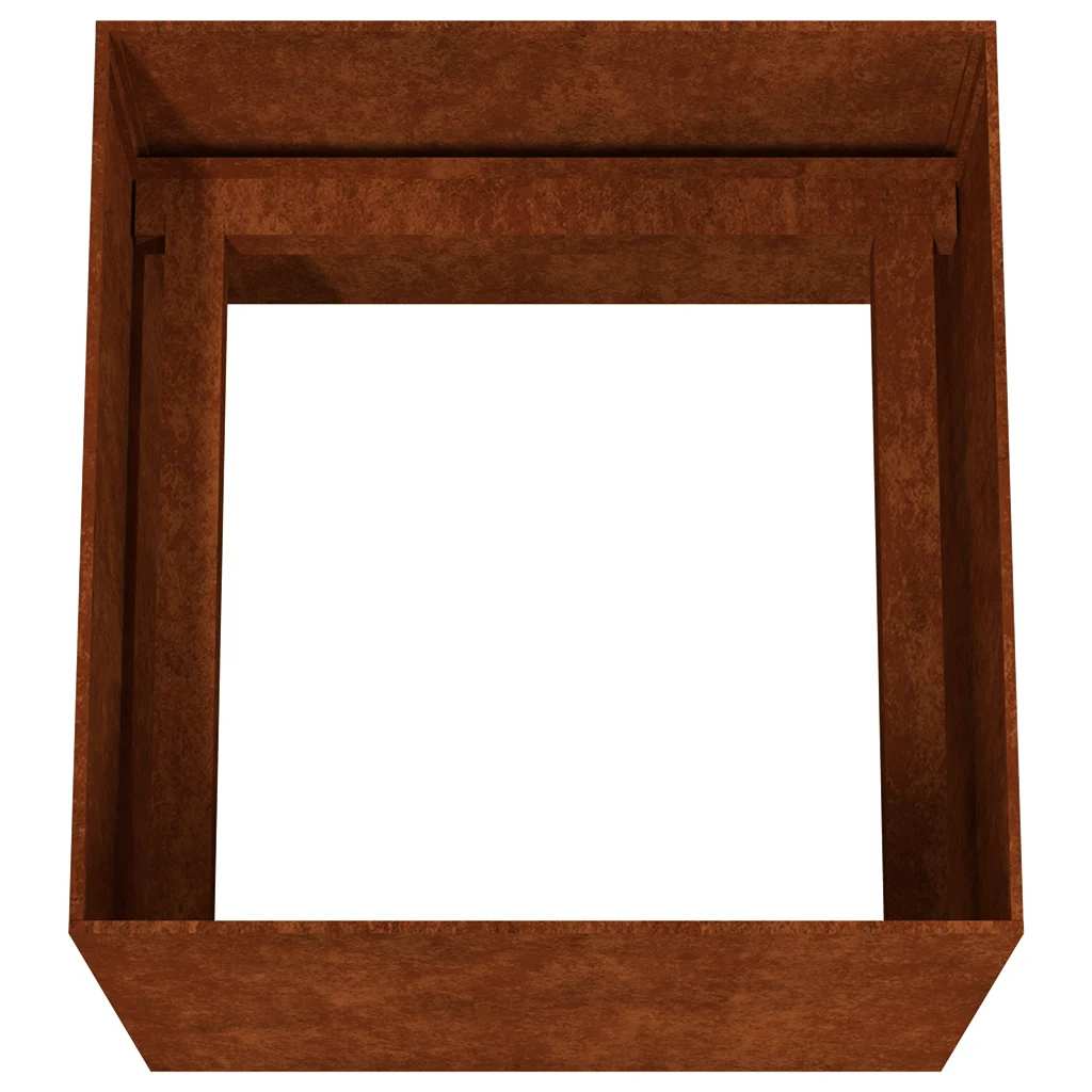 Jardinera De Acero Corten 40x41x40 Cm_3