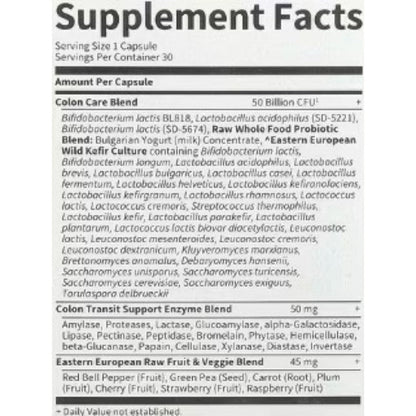 Raw Probiotics Colon Care 30 Caps_1