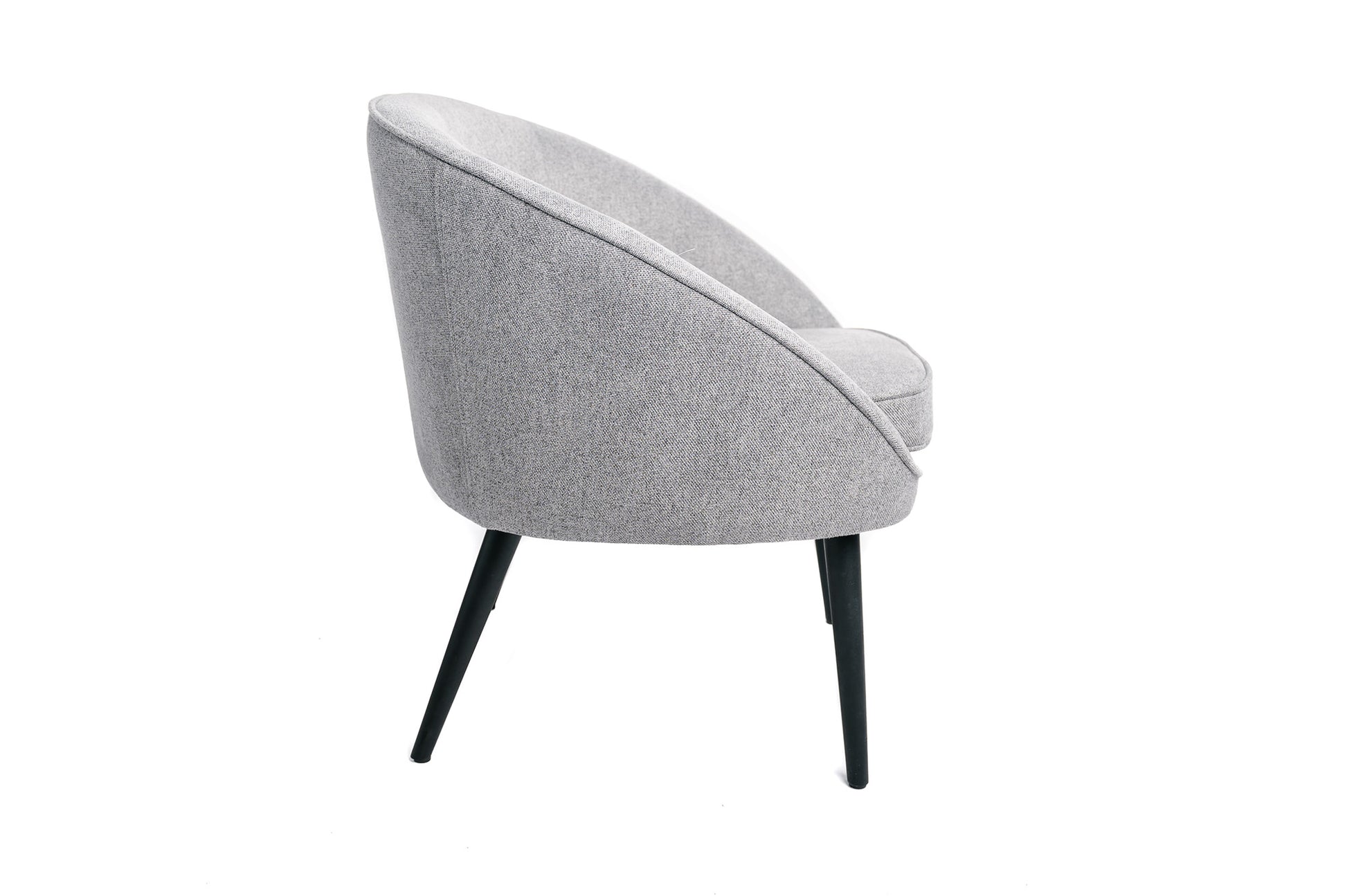 Sillón Lounge Oficina, Dormitorio, Salón Cómodo Tejido Gris Industrial Pata De Madera 73x67x76cm- Muebles De Salón_2