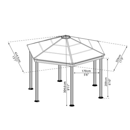 Gazebo Hexagonal Roma 