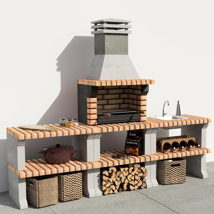 Cozinha exterior Liz XL Plus com churrasqueira Movelar