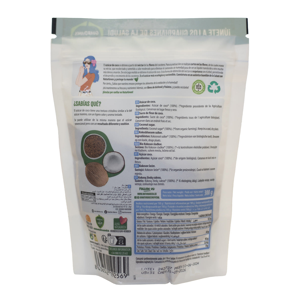 Açúcar de Coco Naturgreen 300 g