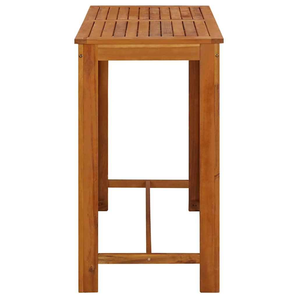 Mesa De Bar De Madera De Acacia Maciza 120x60x105 Cm_3