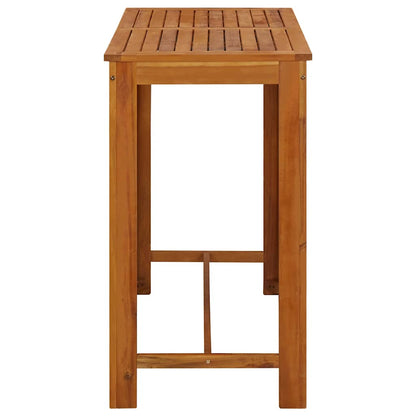 Mesa De Bar De Madera De Acacia Maciza 120x60x105 Cm_3