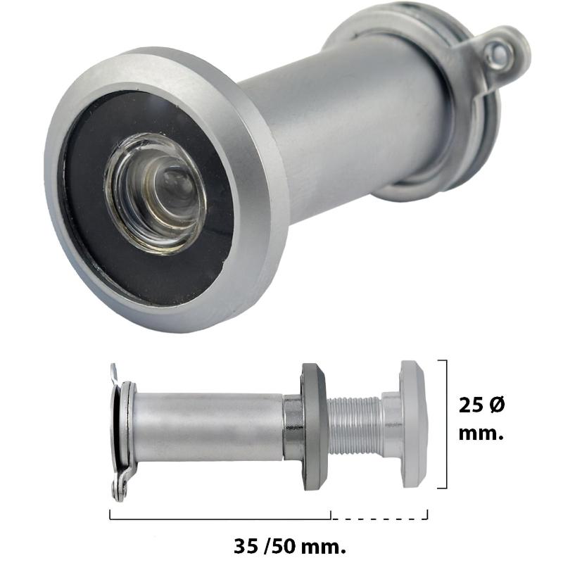 Mirilla Puerta 35-50 Mm. Plateada Mate (blister 1 Pieza)_0